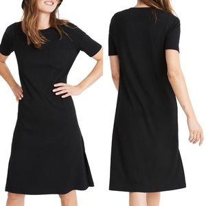 Madewell Ribbed Pocket Tee Midi dress black M